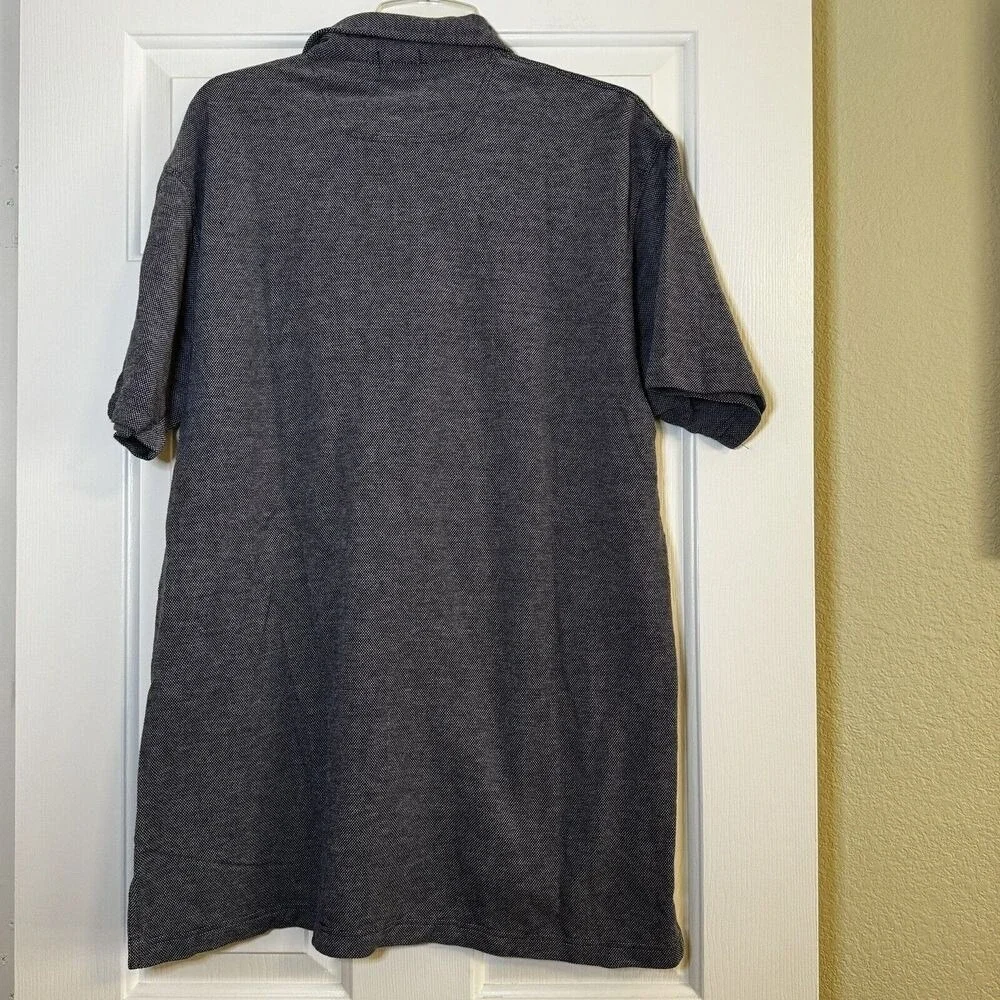 J.Crew Polo Shirt Men L Blue Pique Knit‎ Pocket Short Sleeve Cotton Casual Top